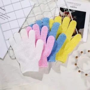 Gants exfoliants pour le bain et la douche